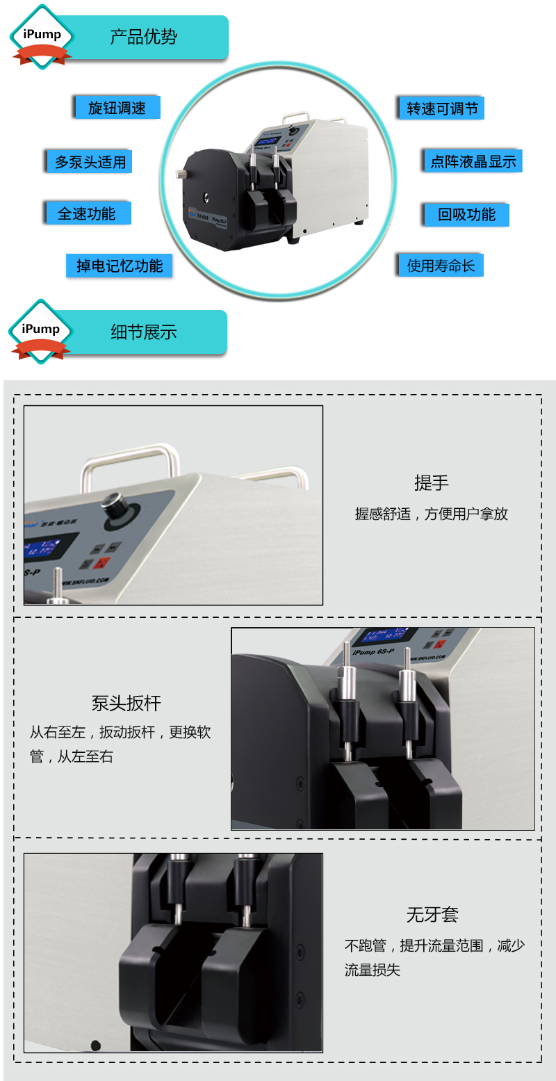iPumpBT4S-B蠕動泵細節展示